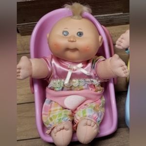 Girl Cabbage Patch Kids Play Alongs Doll with pink Carrier